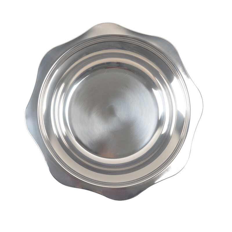 火鍋電磁爐配套不銹鋼清湯鍋太陽盆火鍋鍋口徑32厘米適合2-8個人用 不銹鋼清湯鍋